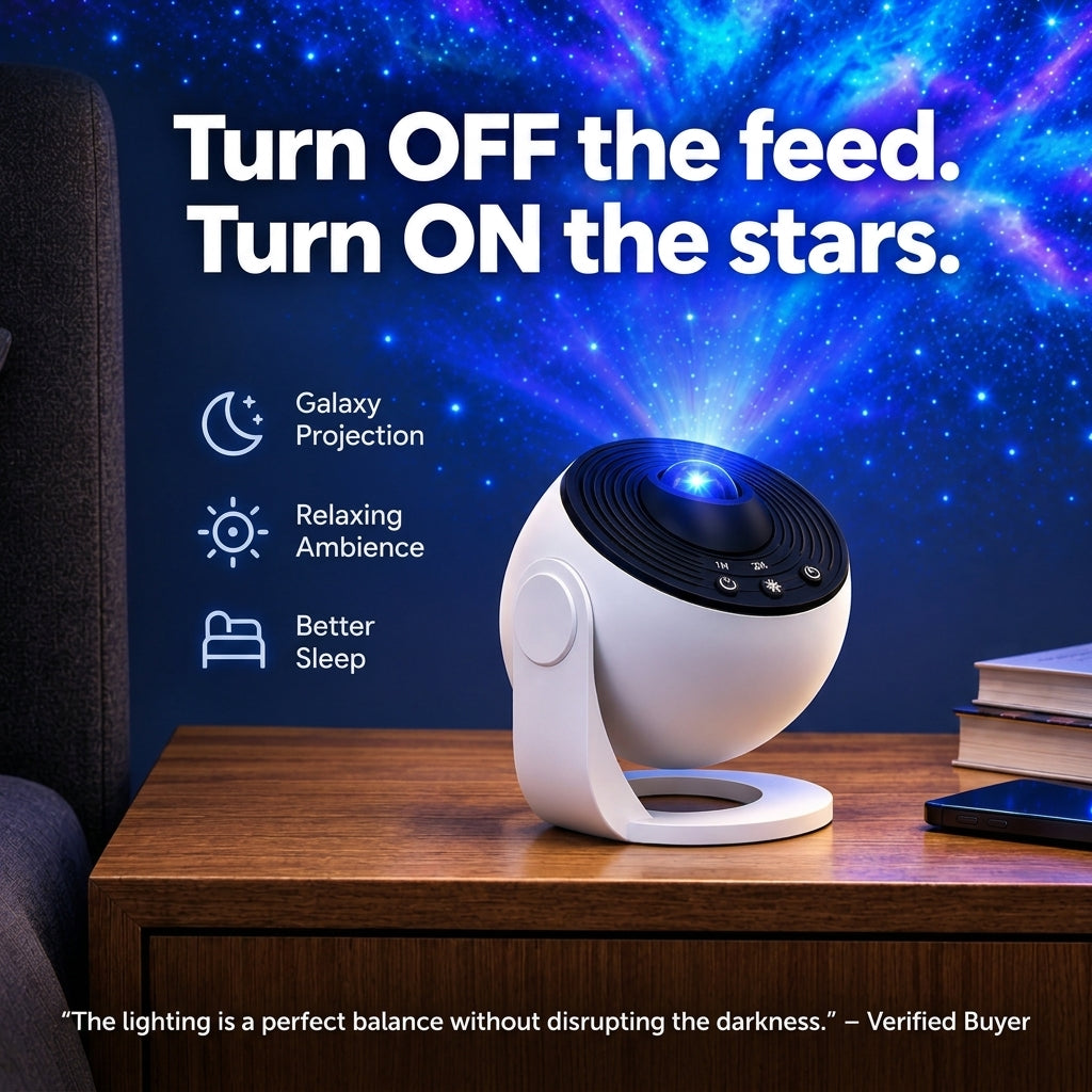 Moonify Galaxy Projector | Screen-Free Sleep Light