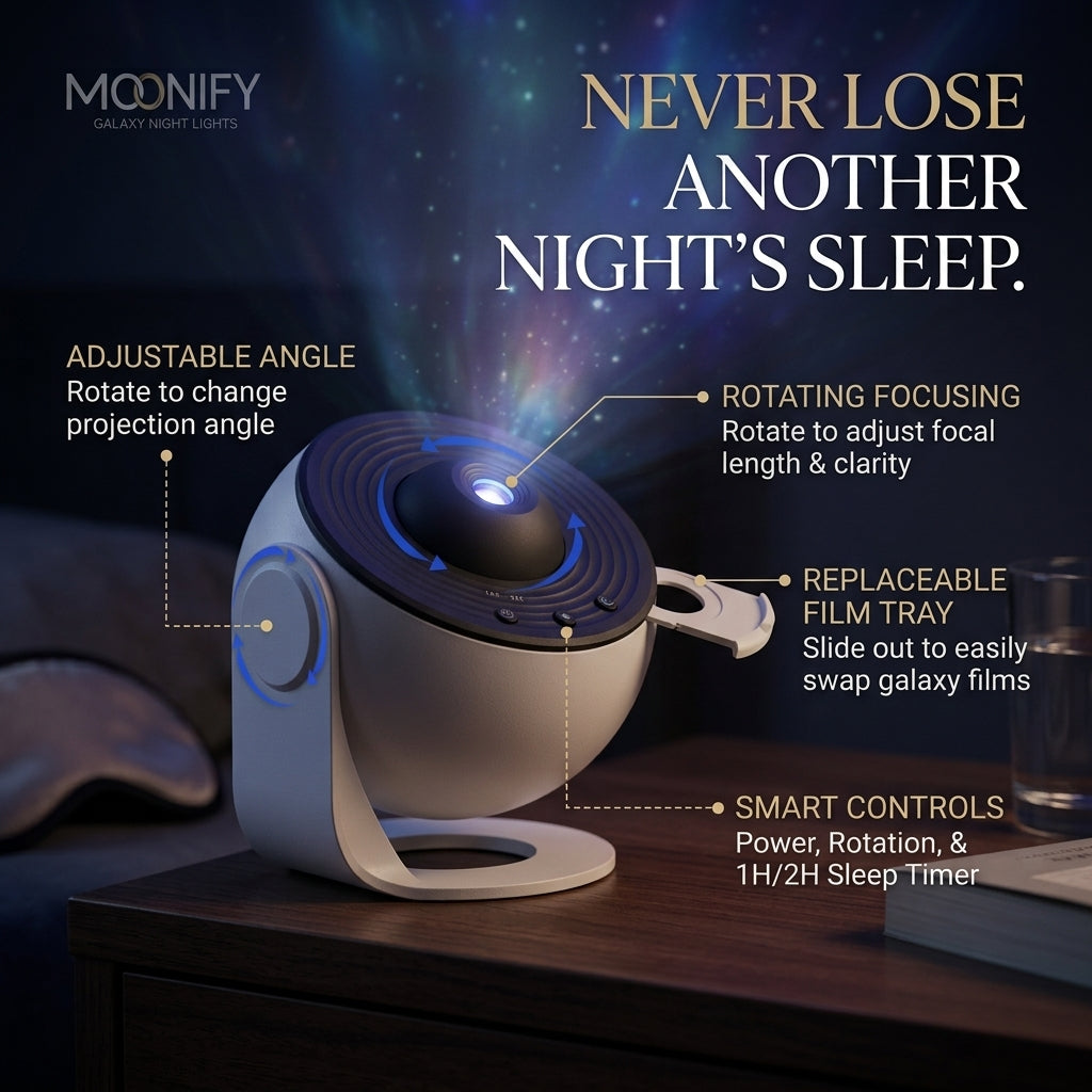 Moonify Galaxy Projector | Screen-Free Sleep Light